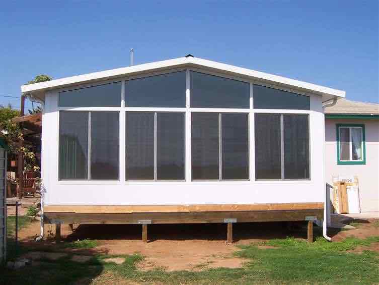 Custom Built Four Seasons Sun Room with Gable Roof Oceanside